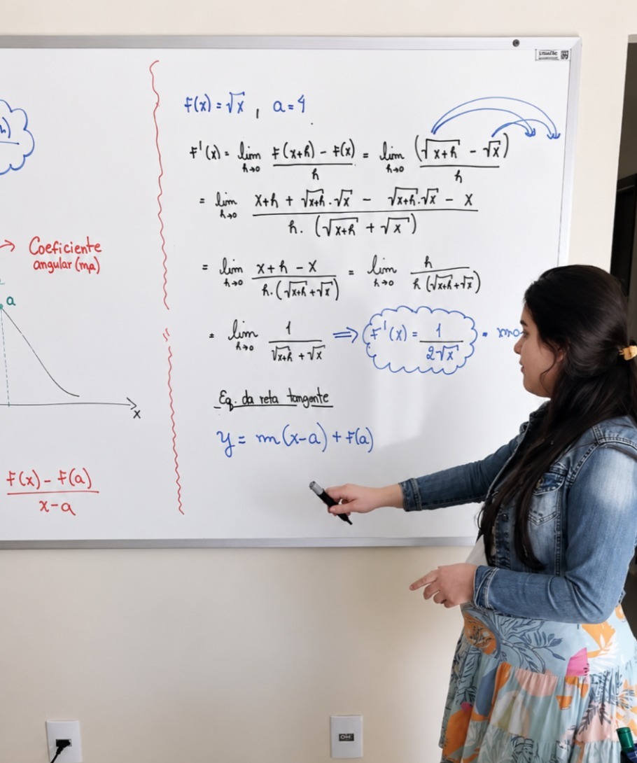 Explicando derivadas no quadro